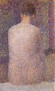 Georges Seurat Model Form Behind oil painting